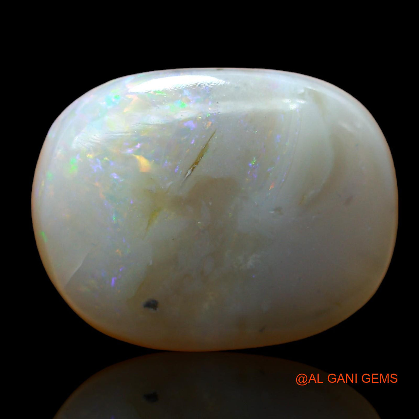 Natural Untreated Fire Opal Loose Gemstone Oval Cabochon From Australia 12.00 Cts 18x14x6 mm AB-962
