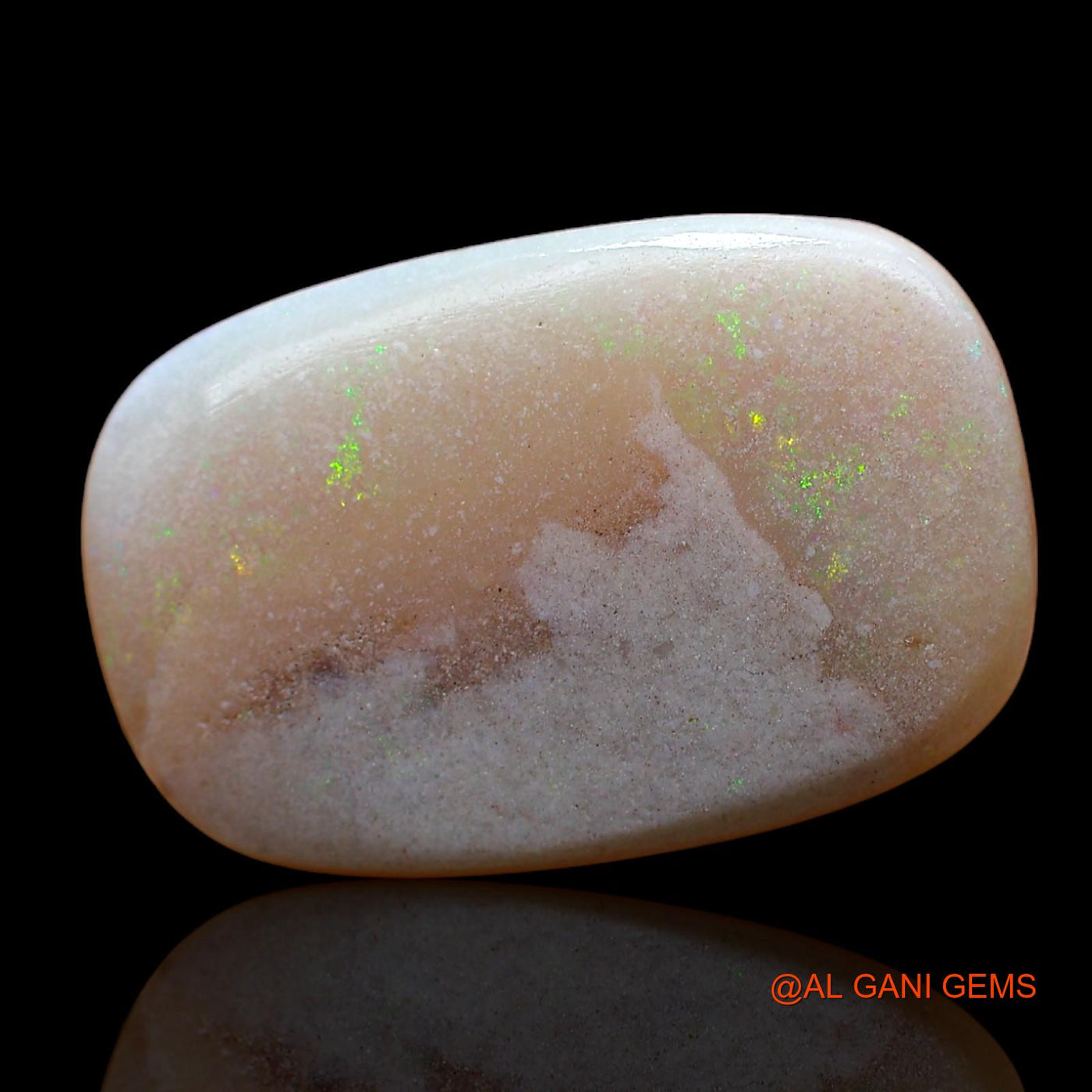Natural Fire Opal Gemstone 10.00 Cts Loose Oval Cabochon From Australia 19x13x6 mm AB-964