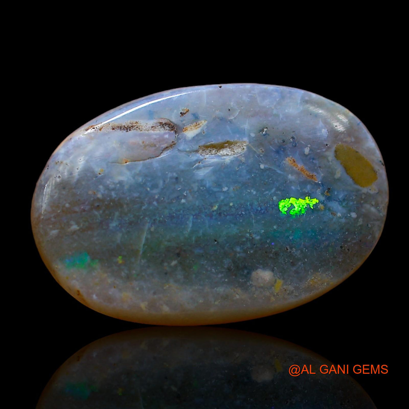 6.00 Cts Unheated Australian Fire Opal Loose Gemstone Oval Cabochon Natural 19x13x3 mm AB-967
