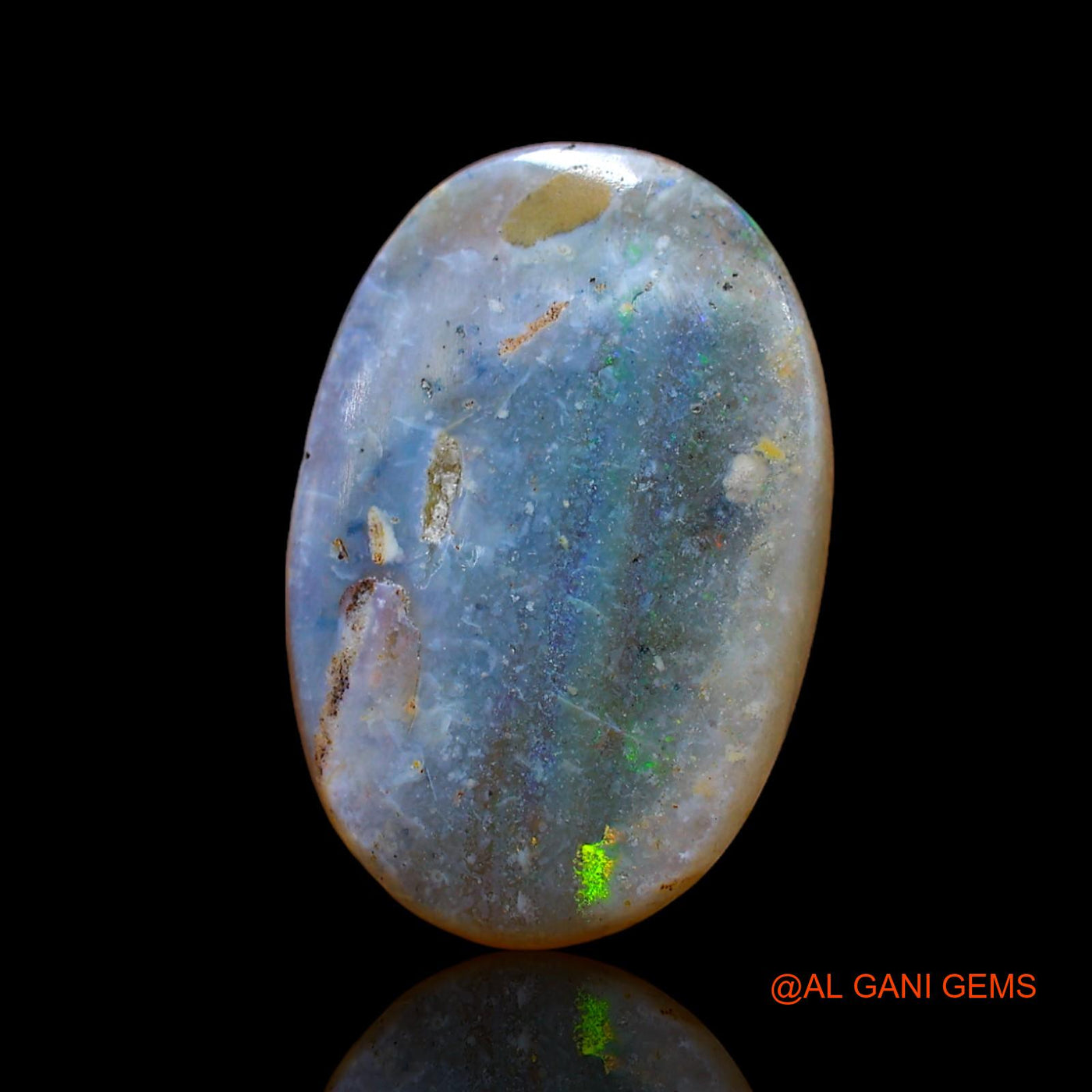 6.00 Cts Unheated Australian Fire Opal Loose Gemstone Oval Cabochon Natural 19x13x3 mm AB-967
