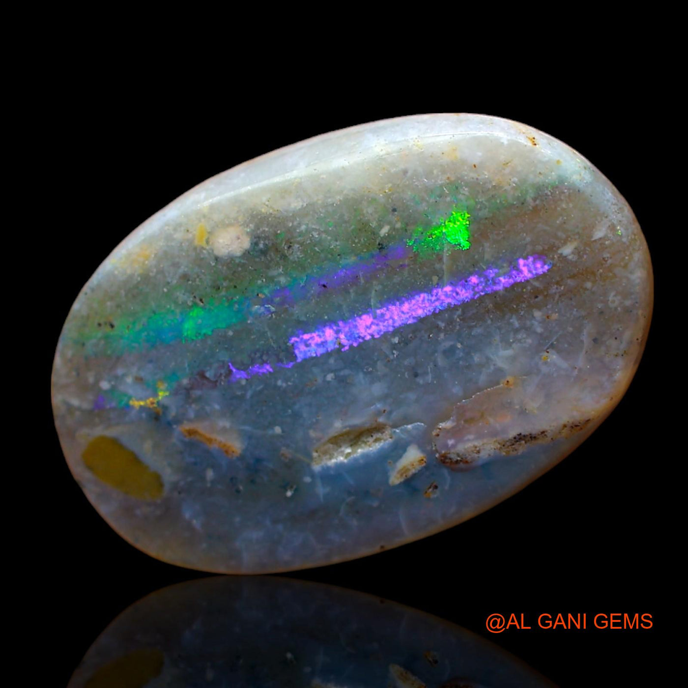 6.00 Cts Unheated Australian Fire Opal Loose Gemstone Oval Cabochon Natural 19x13x3 mm AB-967