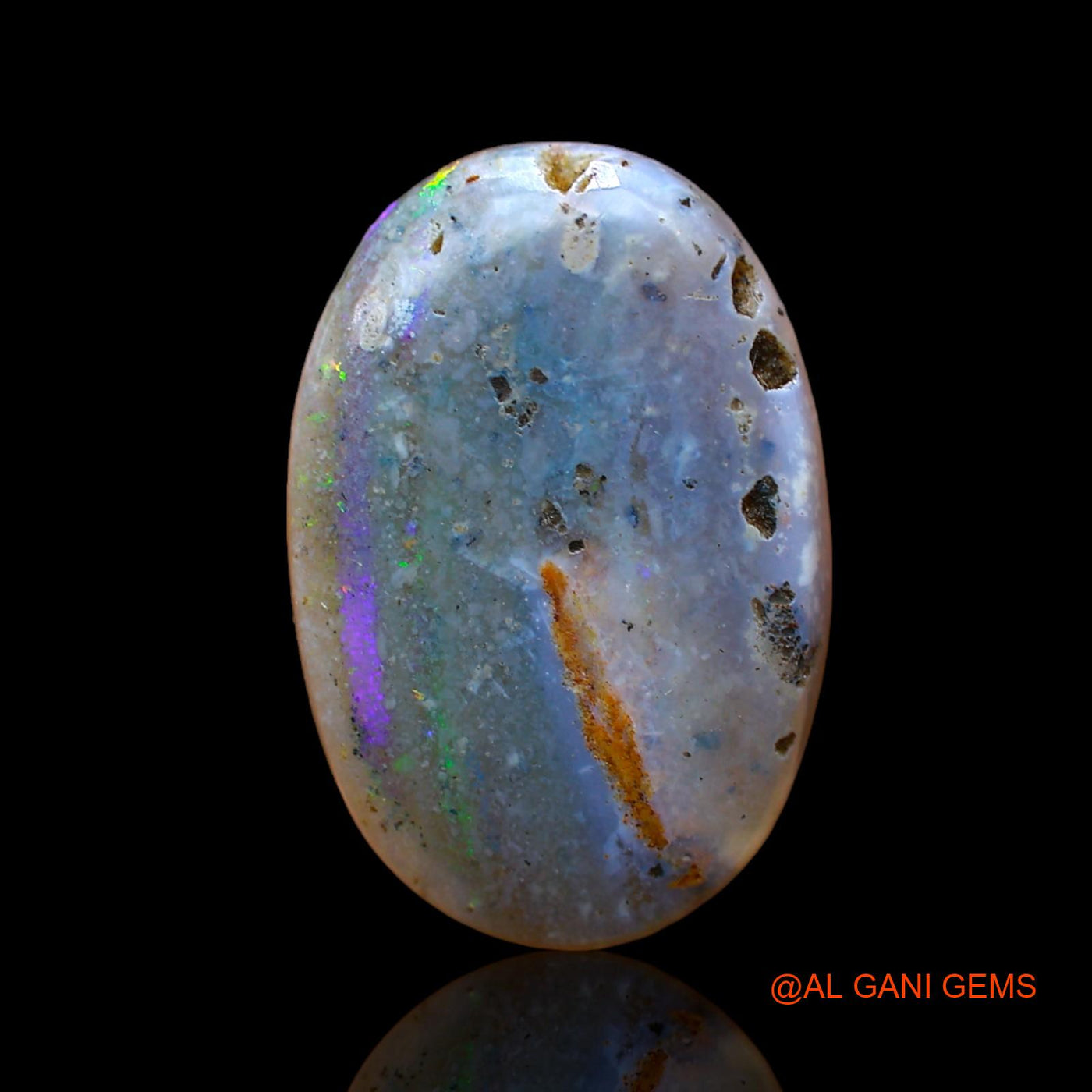 6.00 Cts Unheated Australian Fire Opal Loose Gemstone Oval Cabochon Natural 19x13x3 mm AB-967