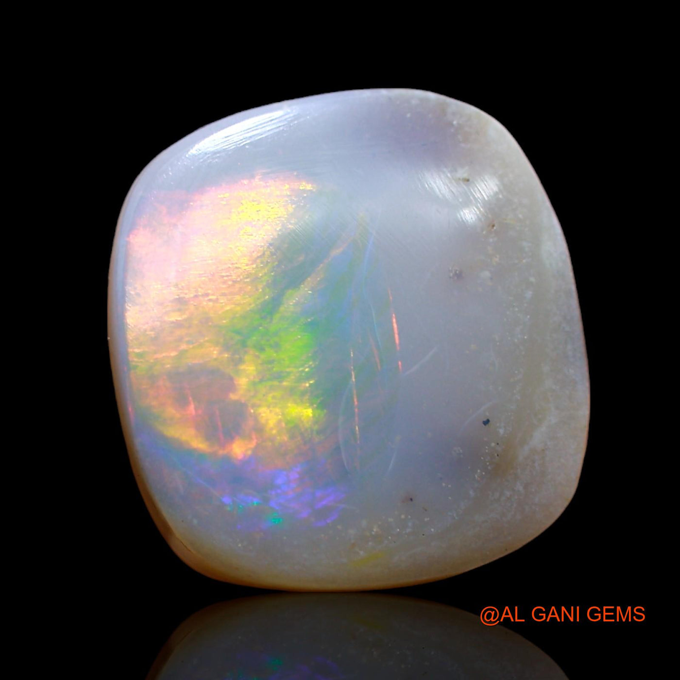 12.00 Cts Natural Australian Fire Opal Oval Cabochon Loose Gemstone For Jewelry 15x14x7 mm AB-969