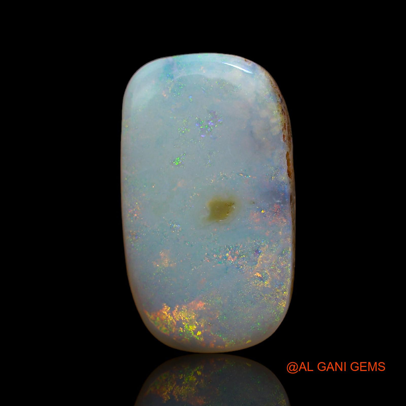 6.80 Cts Unheated Australian Fire Opal Loose Gemstone Oval Cabochon Natural 20x11x2 mm AB-96