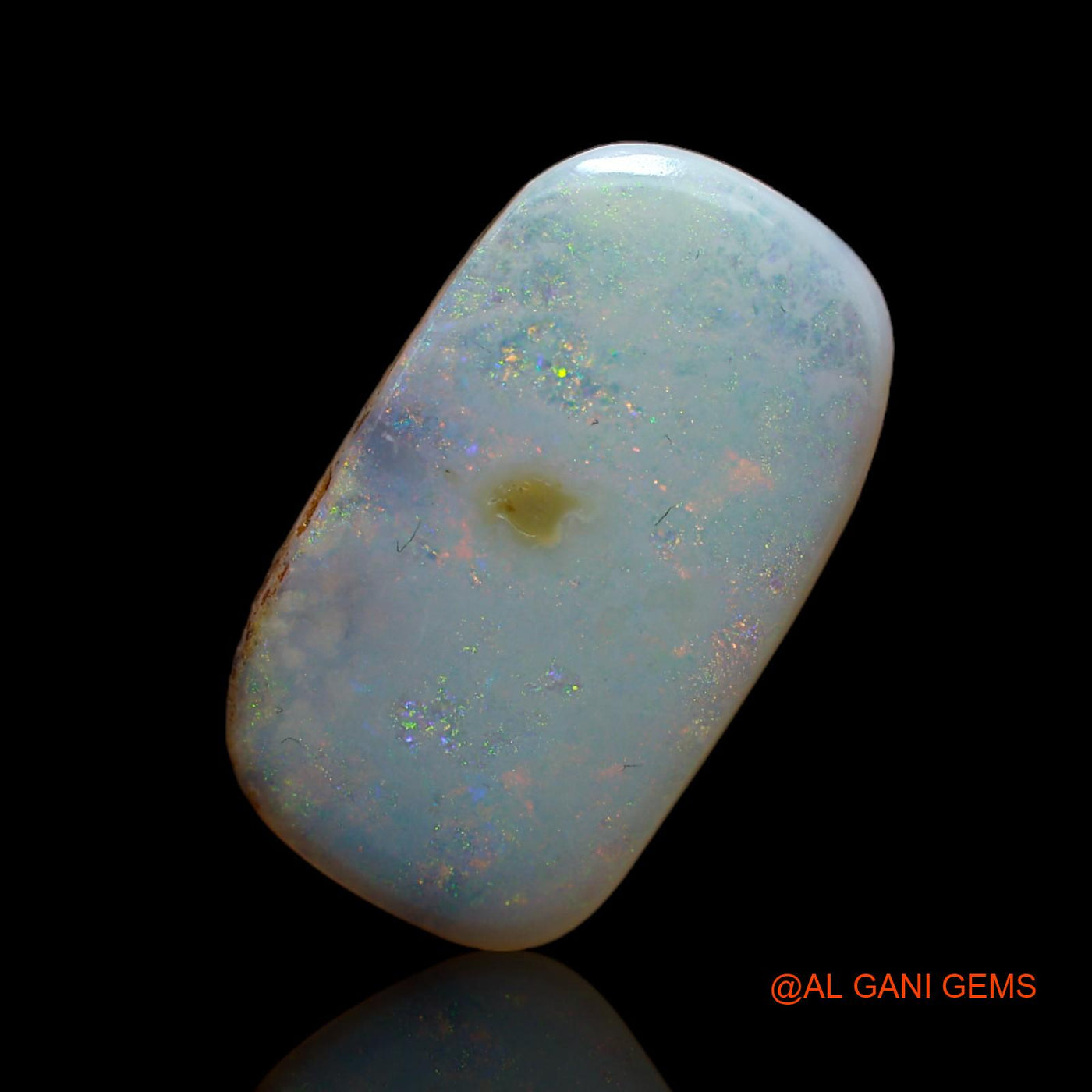 6.80 Cts Unheated Australian Fire Opal Loose Gemstone Oval Cabochon Natural 20x11x2 mm AB-96