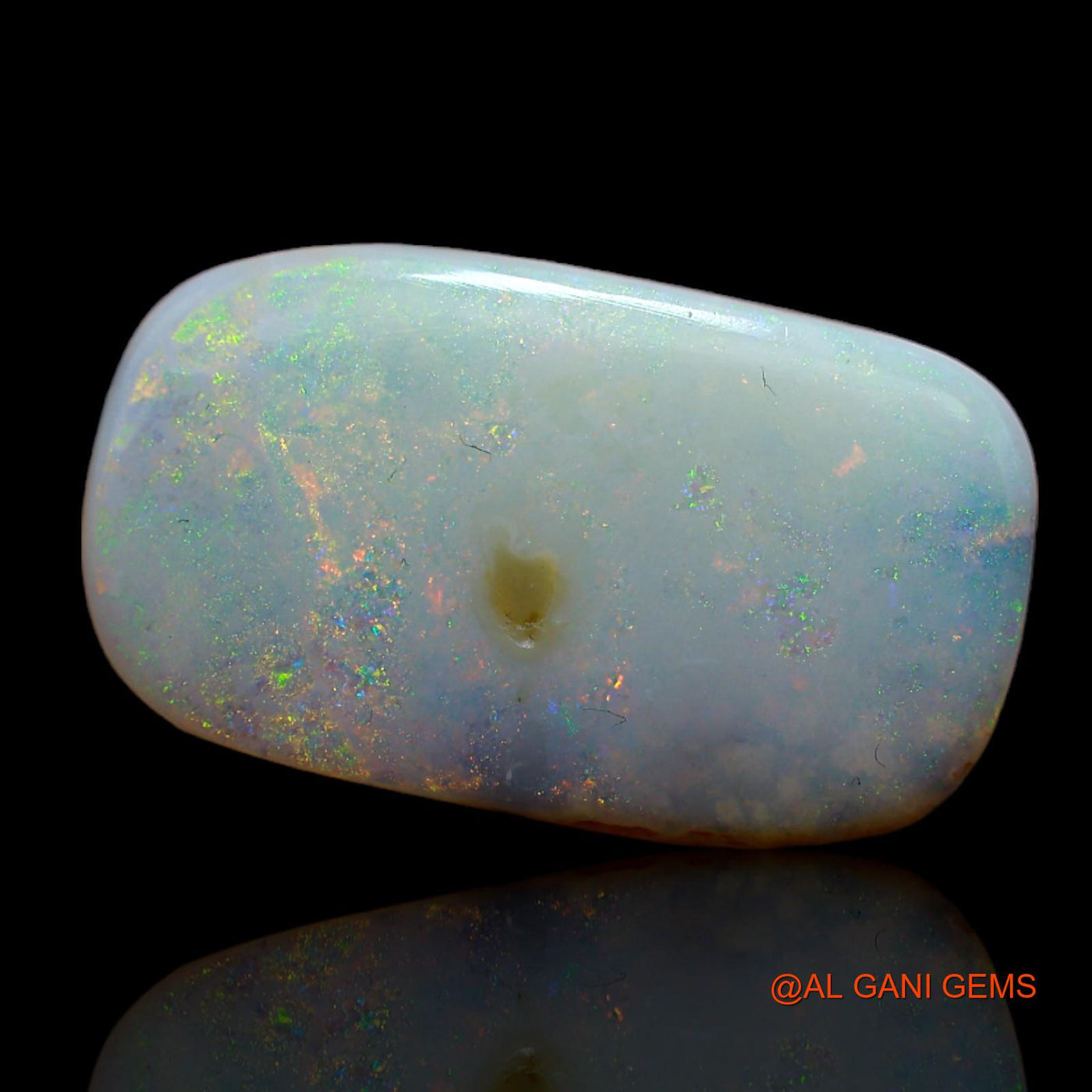 6.80 Cts Unheated Australian Fire Opal Loose Gemstone Oval Cabochon Natural 20x11x2 mm AB-96