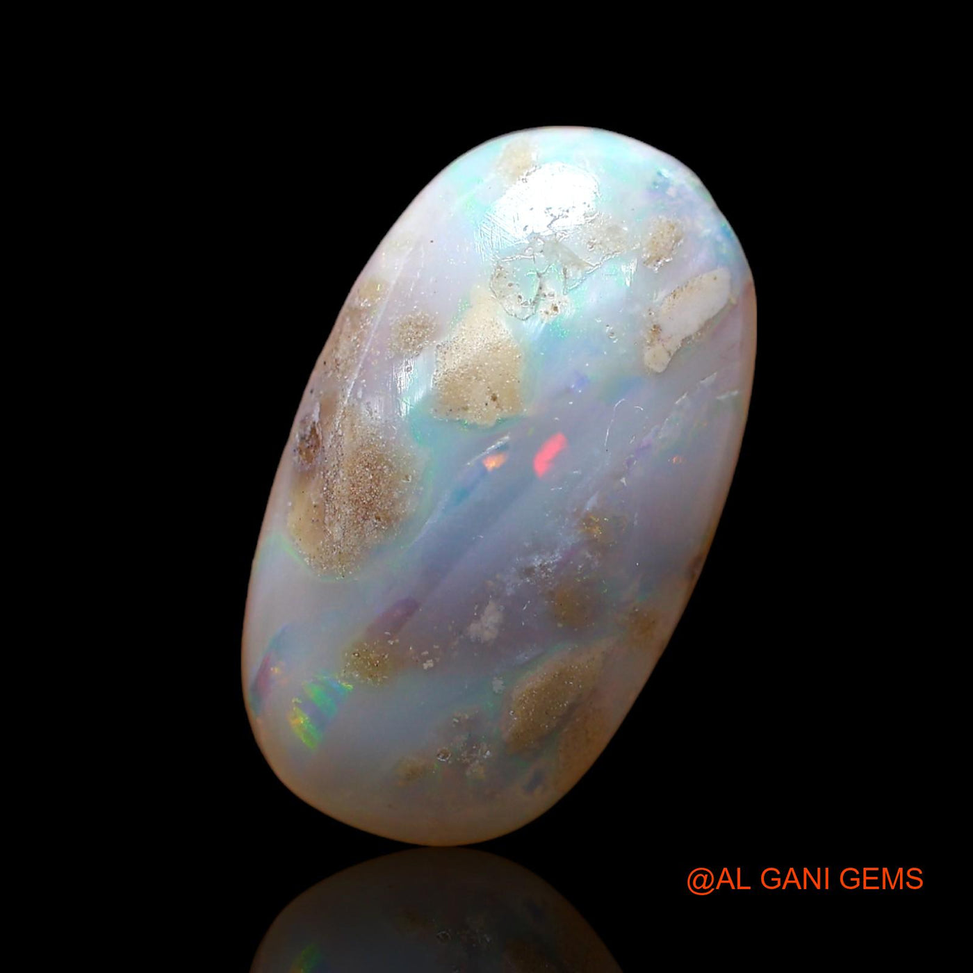 7.00 Cts Natural Australian Fire Opal Loose Gemstone Oval Cabochon 19x11x5 mm AB-970
