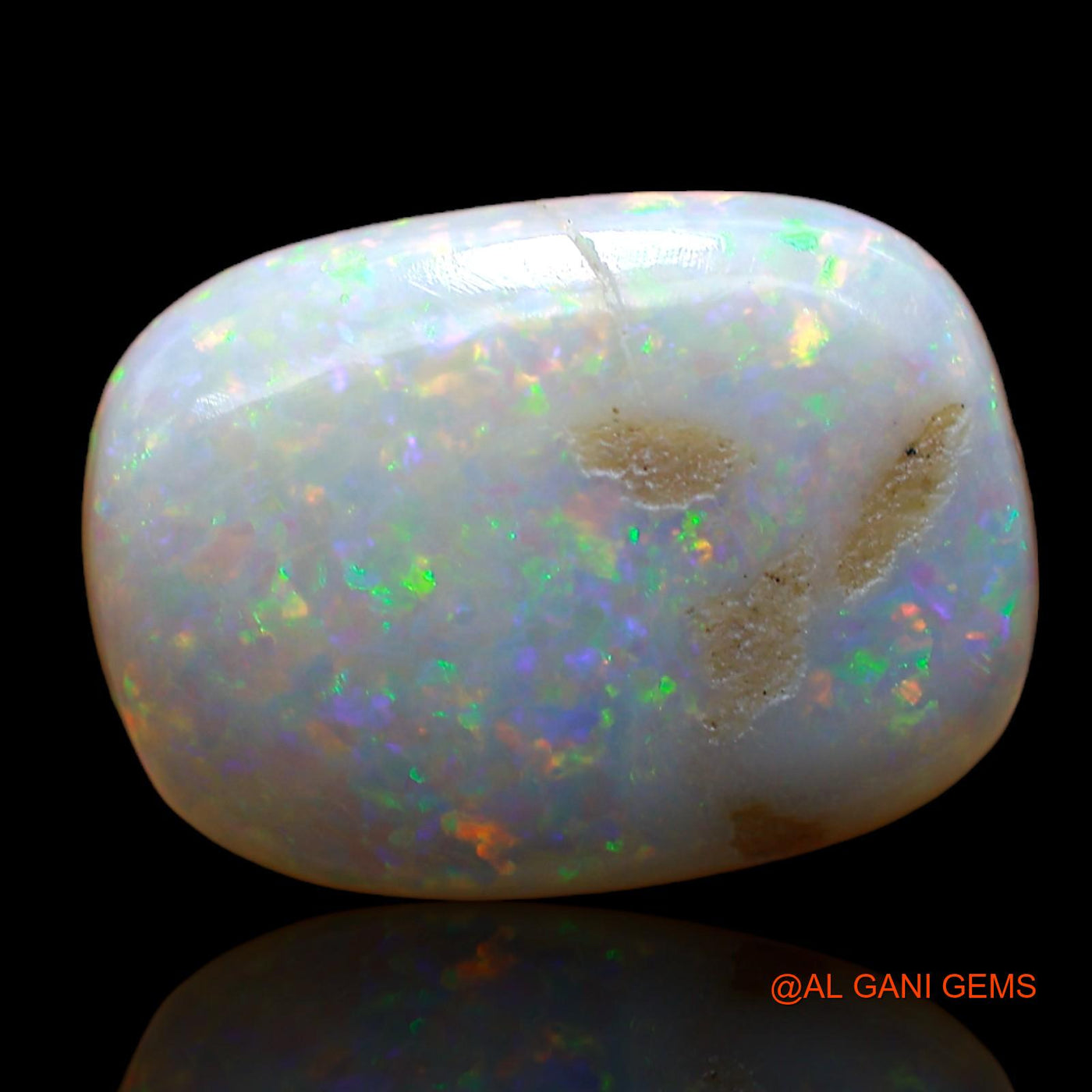 Natural Untreated Fire Opal Loose Gemstone Oval Cabochon From Australia 8.00 Cts 16x12x6 mm AB-973