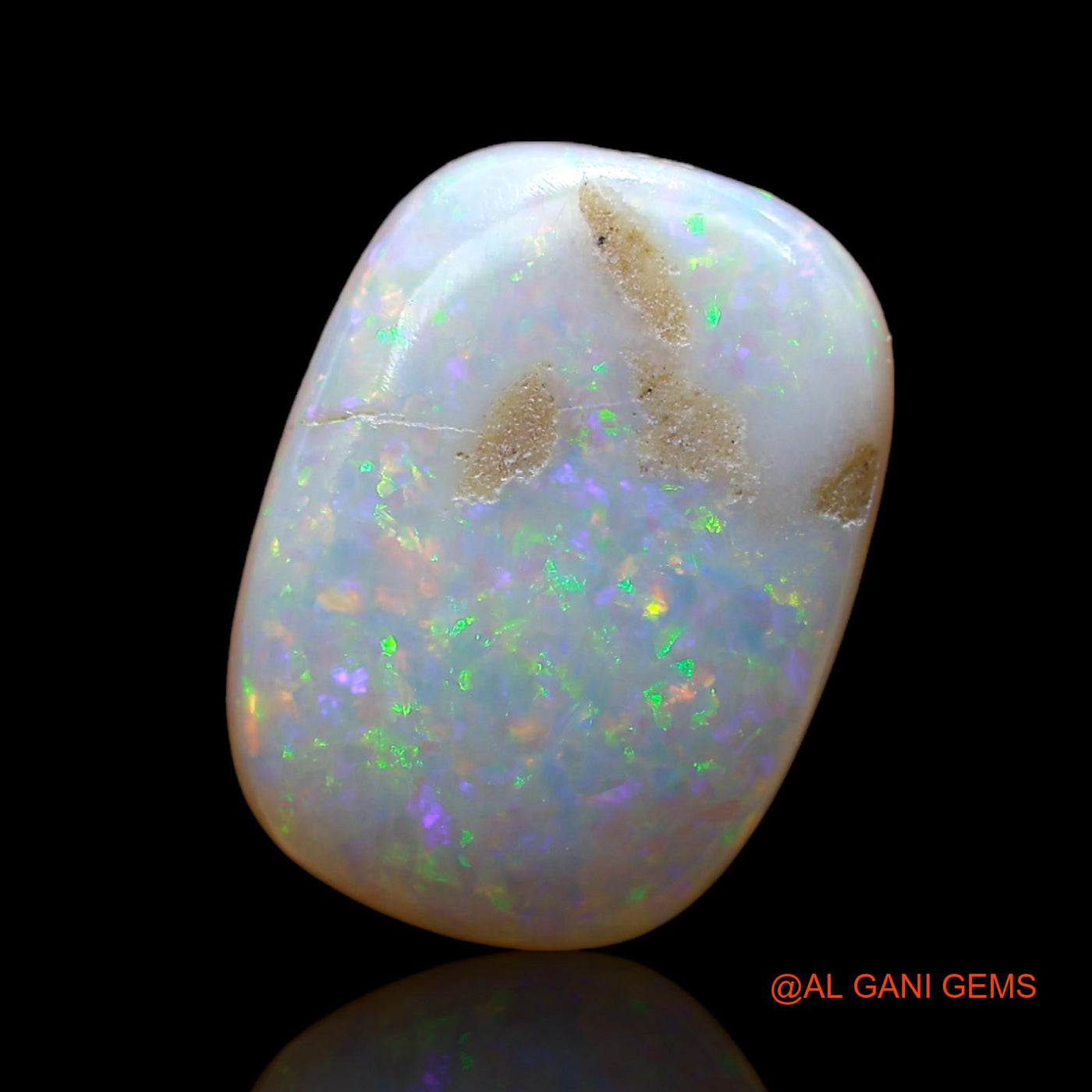 Natural Untreated Fire Opal Loose Gemstone Oval Cabochon From Australia 8.00 Cts 16x12x6 mm AB-973