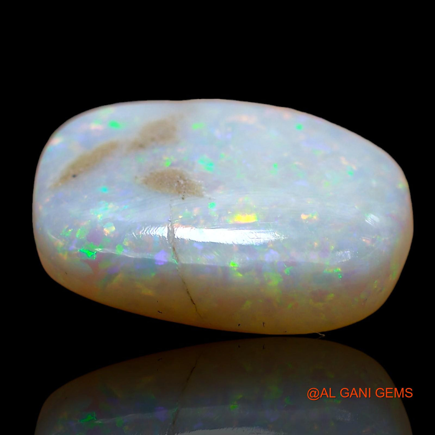 Natural Untreated Fire Opal Loose Gemstone Oval Cabochon From Australia 8.00 Cts 16x12x6 mm AB-973