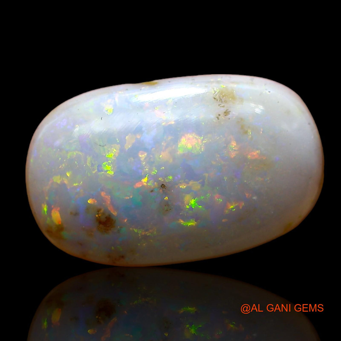 7.00 Cts Natural Australian Fire Opal Loose Gemstone Oval Cabochon 17x10x5 mm AB-974