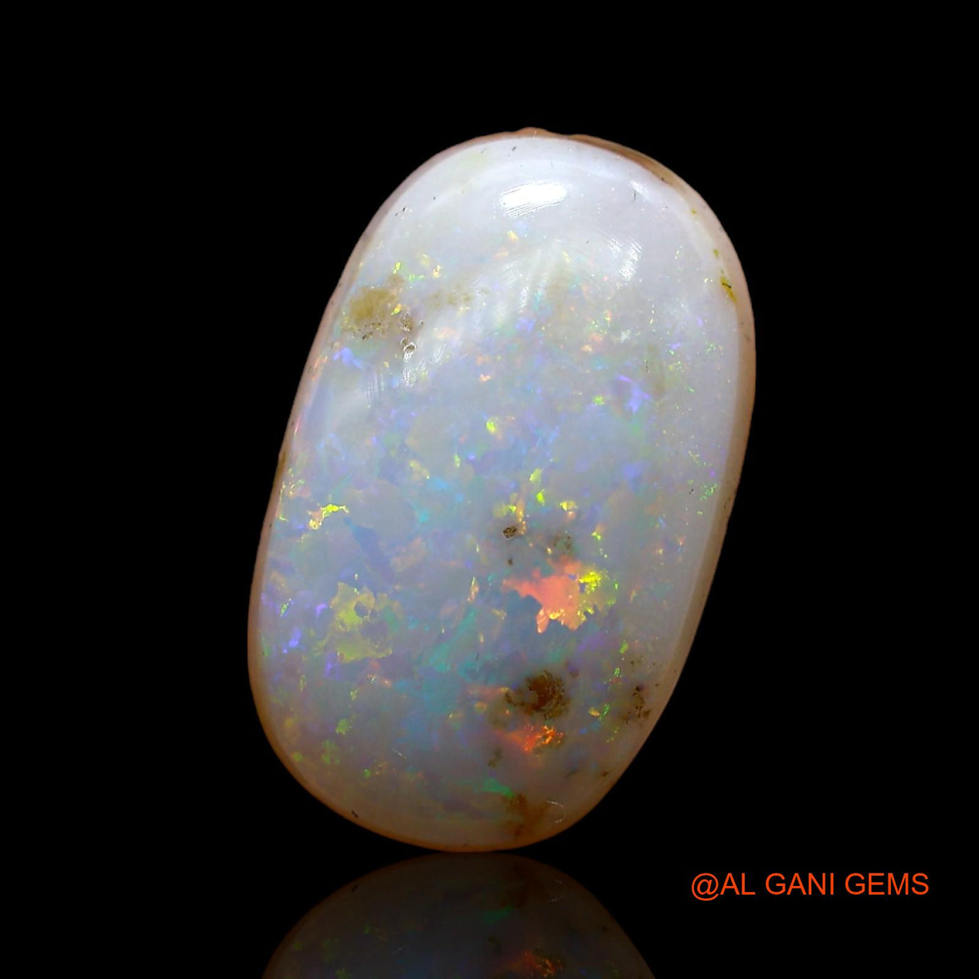 7.00 Cts Natural Australian Fire Opal Loose Gemstone Oval Cabochon 17x10x5 mm AB-974