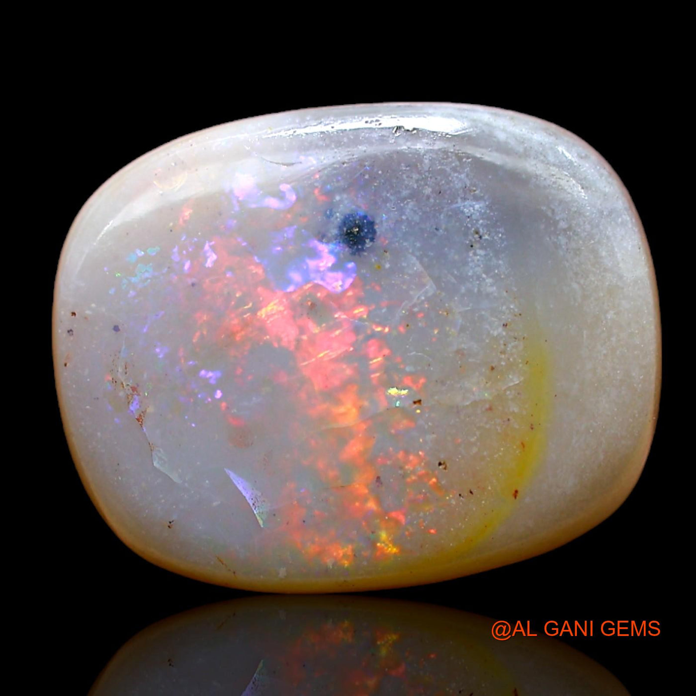 8.00 Cts Natural Australian Fire Opal Loose Gemstone Oval Cabochon 15x12x5 mm AB-975