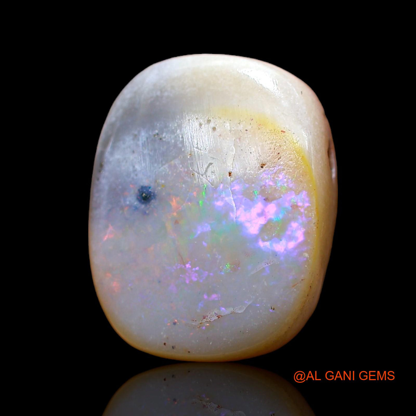 8.00 Cts Natural Australian Fire Opal Loose Gemstone Oval Cabochon 15x12x5 mm AB-975