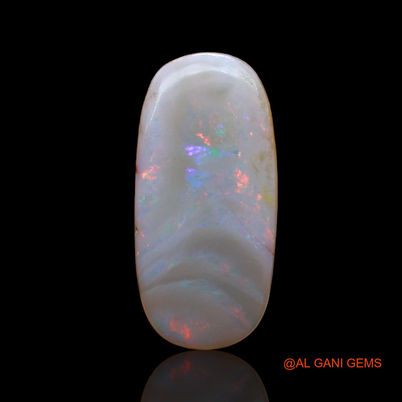3.00 Cts Unheated Australian Fire Opal Loose Gemstone Oval Cabochon Natural 20x9x2 mm AB-978