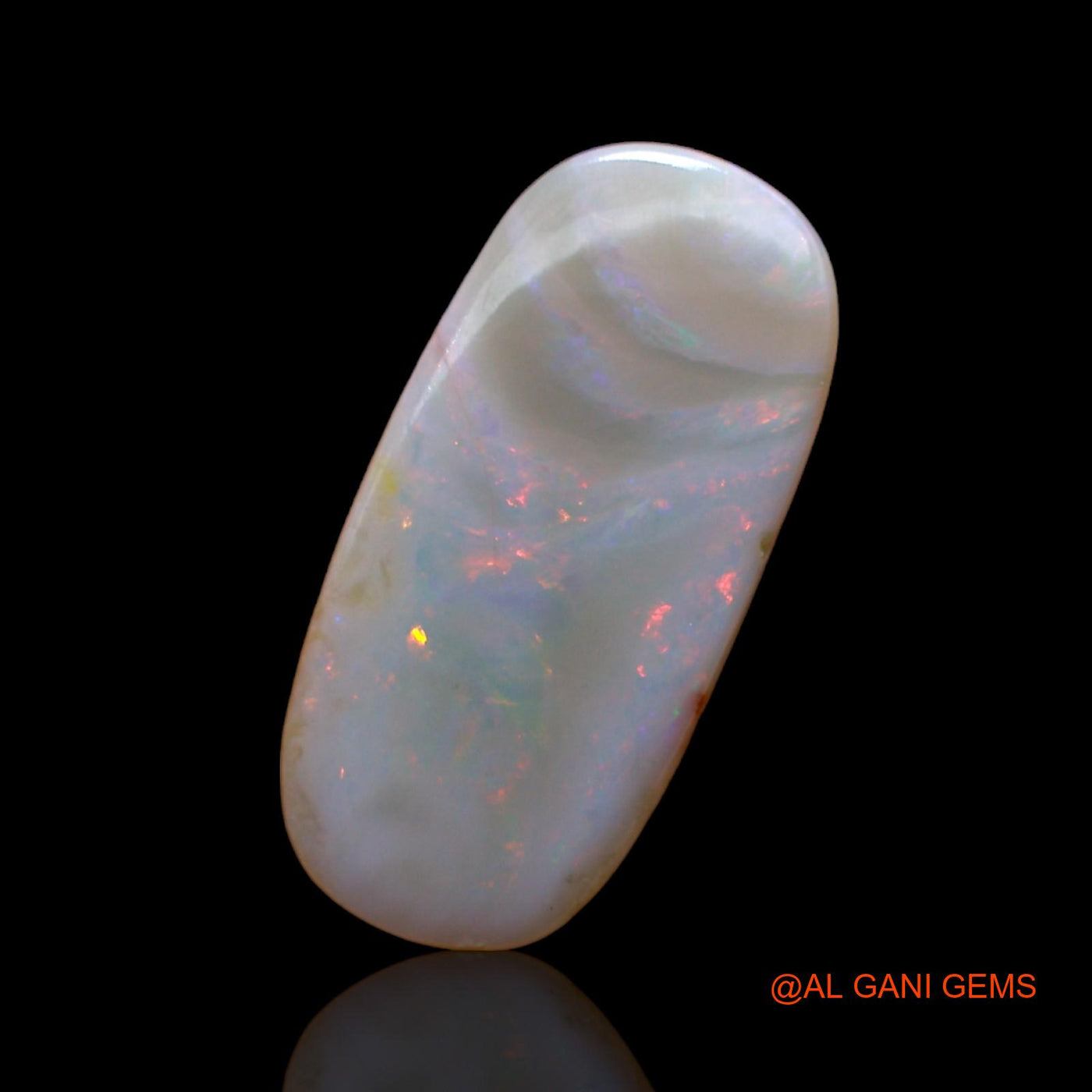 3.00 Cts Unheated Australian Fire Opal Loose Gemstone Oval Cabochon Natural 20x9x2 mm AB-978