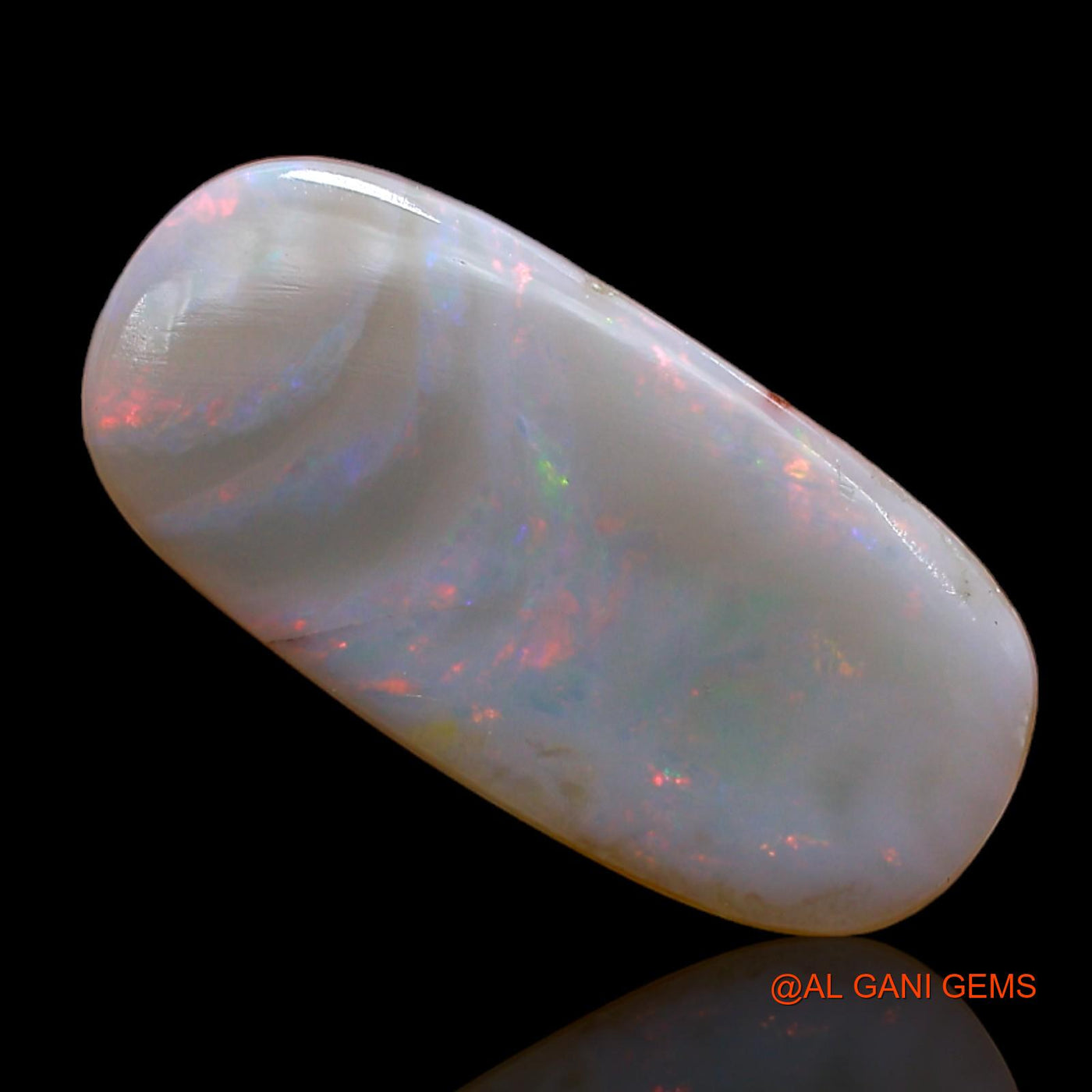3.00 Cts Unheated Australian Fire Opal Loose Gemstone Oval Cabochon Natural 20x9x2 mm AB-978