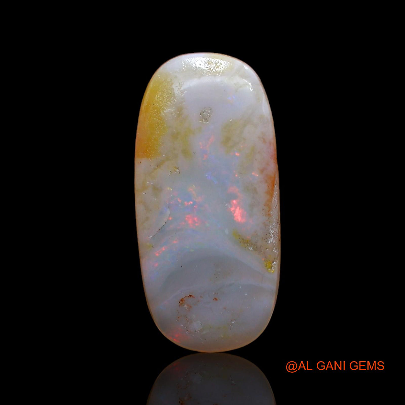 3.00 Cts Unheated Australian Fire Opal Loose Gemstone Oval Cabochon Natural 20x9x2 mm AB-978