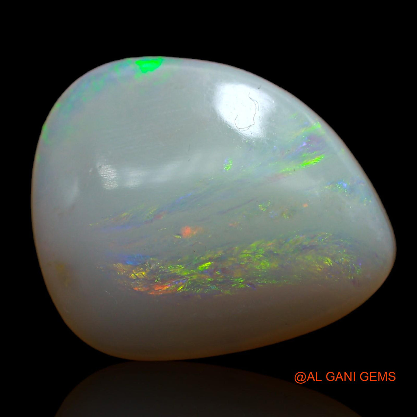 Natural Fire Opal Gemstone 6.35 Cts Loose Fancy Cabochon From Australia 19x16x4 mm AB-97