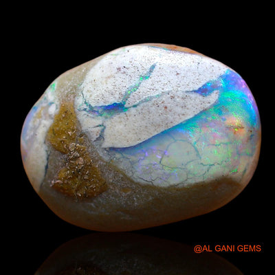 7.00 Cts Unheated Australian Fire Opal Loose Gemstone Oval Cabochon Natural 16x12x6 mm AB-980