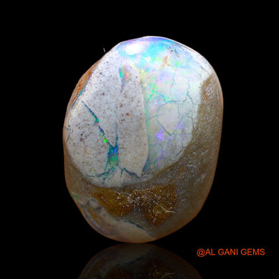 7.00 Cts Unheated Australian Fire Opal Loose Gemstone Oval Cabochon Natural 16x12x6 mm AB-980
