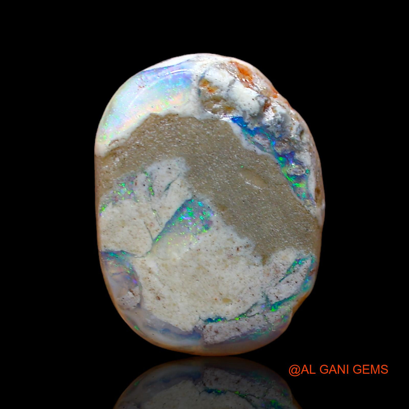 7.00 Cts Unheated Australian Fire Opal Loose Gemstone Oval Cabochon Natural 16x12x6 mm AB-980