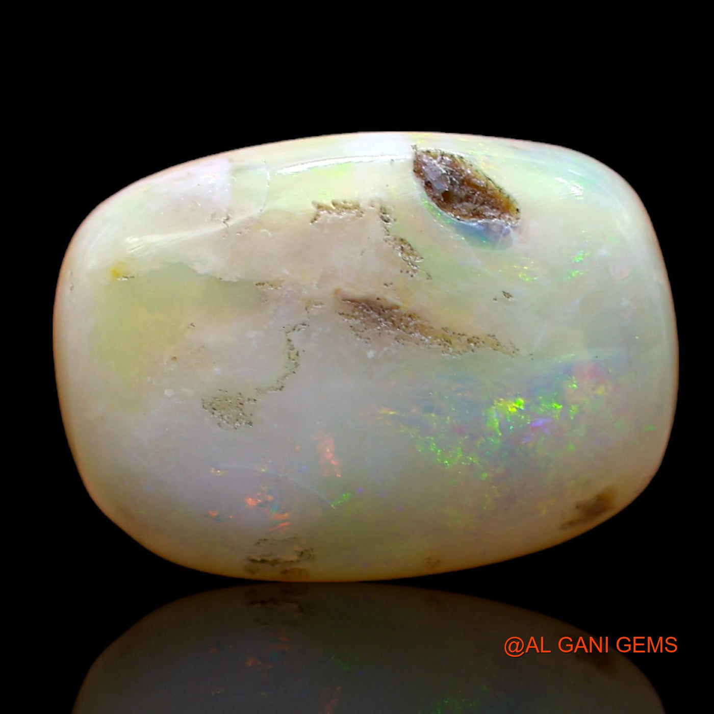 8.00 Cts Natural Australian Fire Opal Loose Gemstone Oval Cabochon 17x12x6 mm AB-982