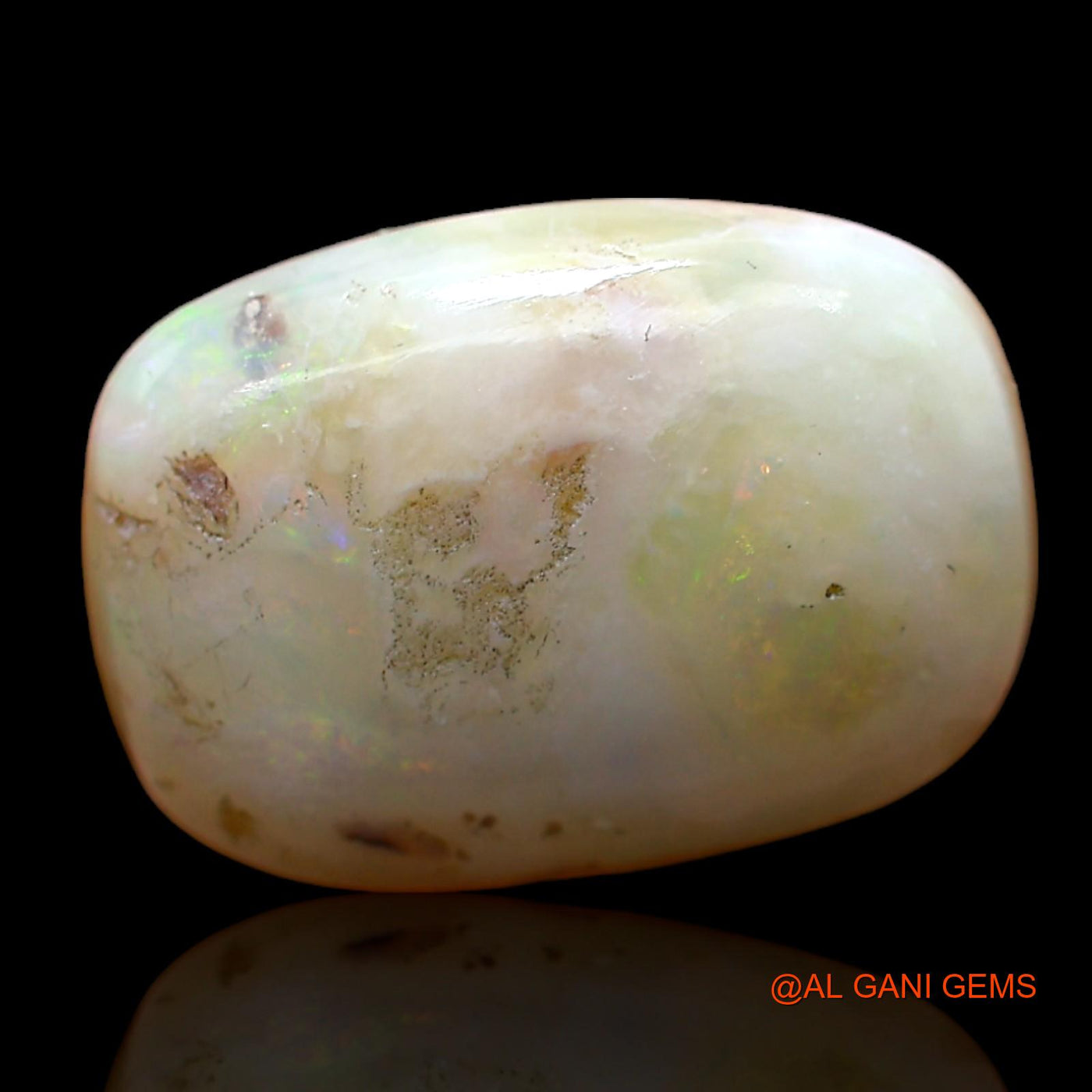 8.00 Cts Natural Australian Fire Opal Loose Gemstone Oval Cabochon 17x12x6 mm AB-982
