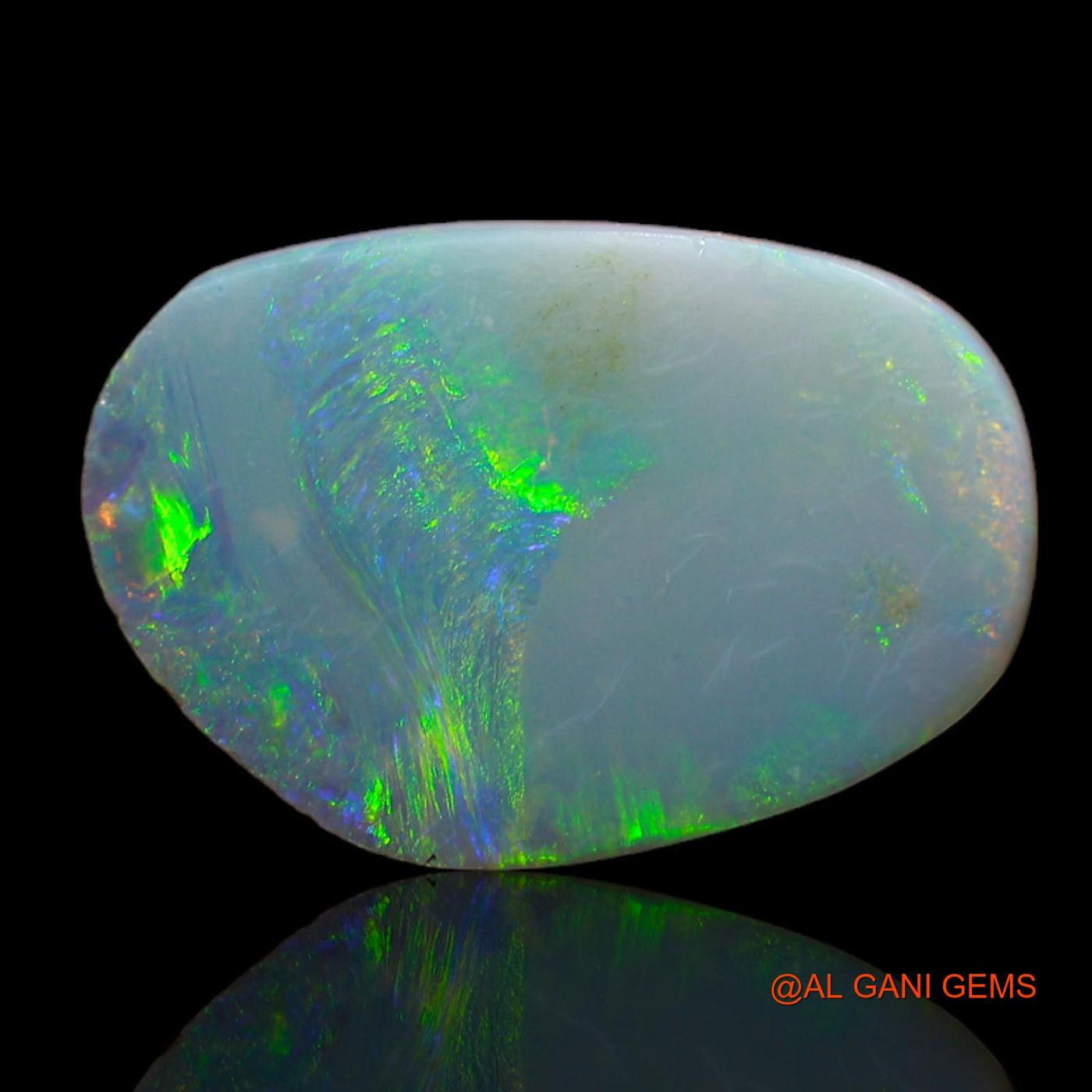 Natural Untreated Fire Opal Loose Gemstone Fancy Cabochon From Australia 6.05 Cts 18x12x1 mm AB-98