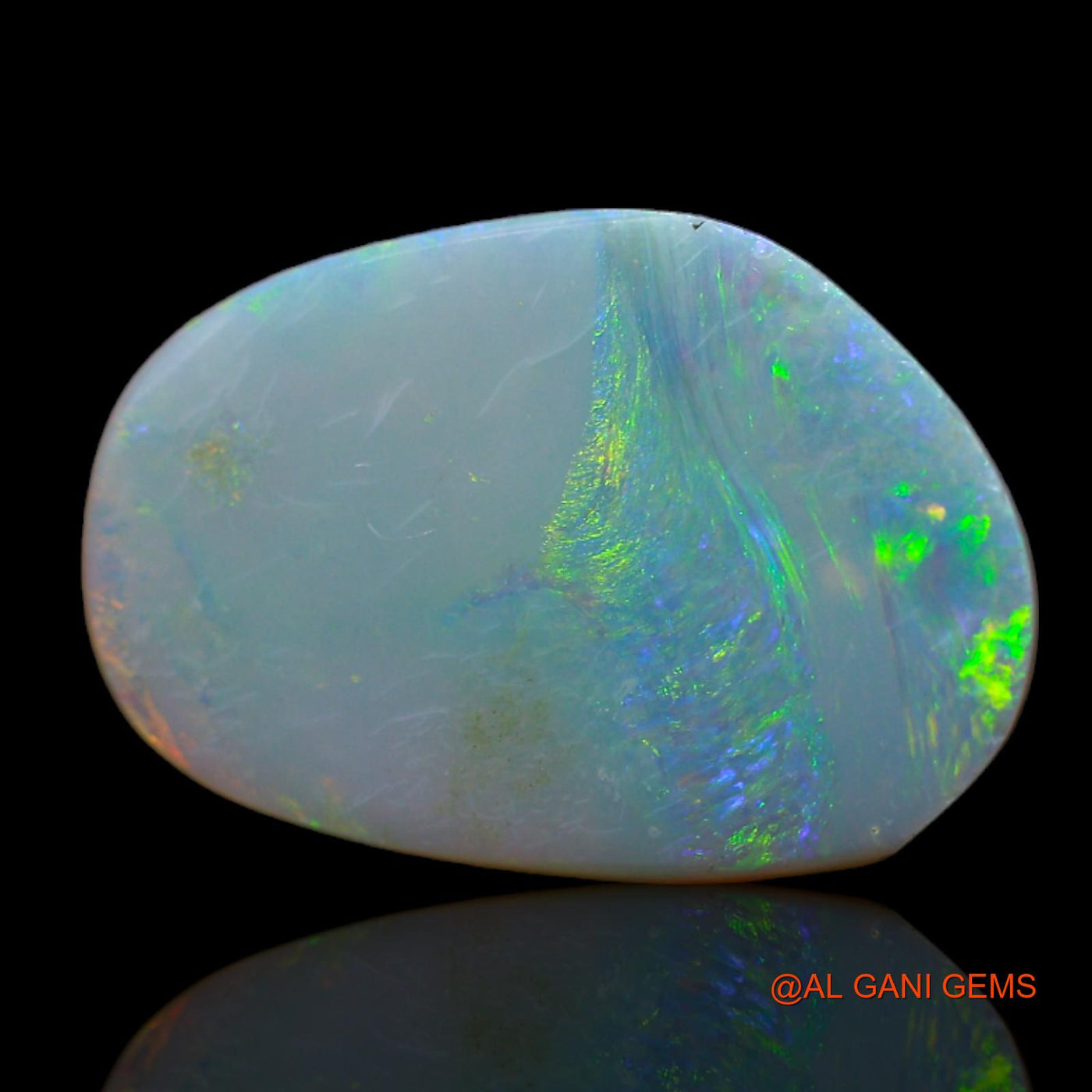 Natural Untreated Fire Opal Loose Gemstone Fancy Cabochon From Australia 6.05 Cts 18x12x1 mm AB-98