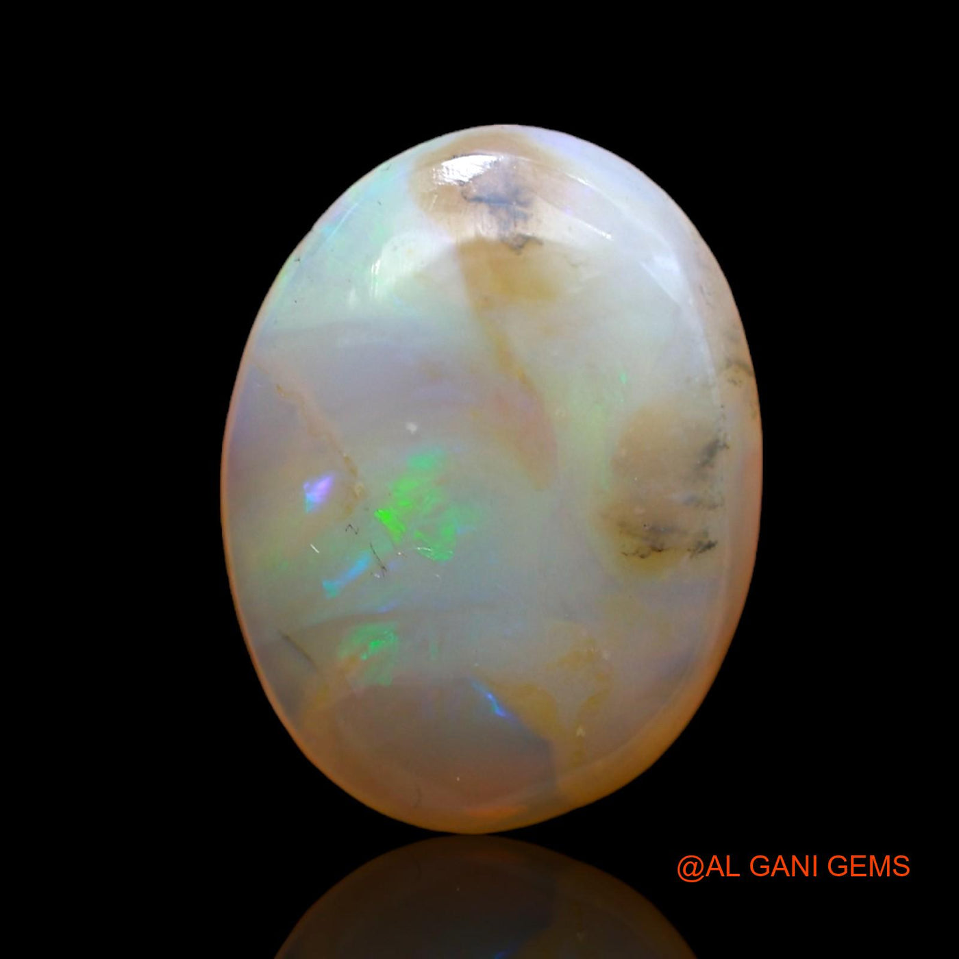 Natural Fire Opal Gemstone 4.00 Cts Loose Oval Cabochon From Australia 15x11x4 mm AB-990