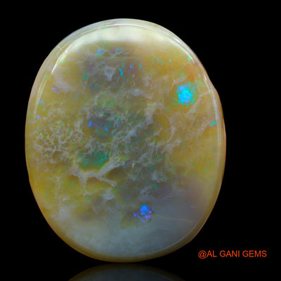 Natural Untreated Fire Opal Loose Gemstone Oval Cabochon From Australia 370.00 Cts 61x50x16 mm AB-999