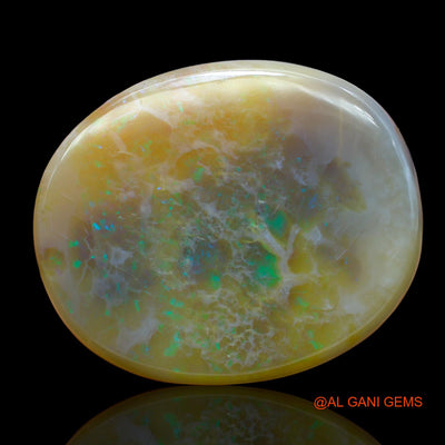 Natural Untreated Fire Opal Loose Gemstone Oval Cabochon From Australia 370.00 Cts 61x50x16 mm AB-999