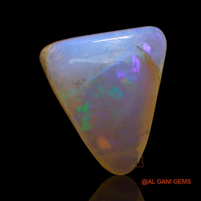 Natural Untreated Fire Opal Loose Gemstone Trillion Cabochon From Australia 2.00 Cts 10x9x4 mm AC-1000