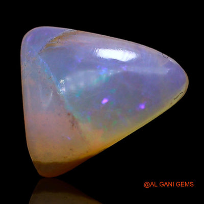 Natural Untreated Fire Opal Loose Gemstone Trillion Cabochon From Australia 2.00 Cts 10x9x4 mm AC-1000