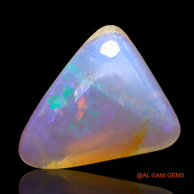 Natural Untreated Fire Opal Loose Gemstone Trillion Cabochon From Australia 2.00 Cts 10x9x4 mm AC-1000