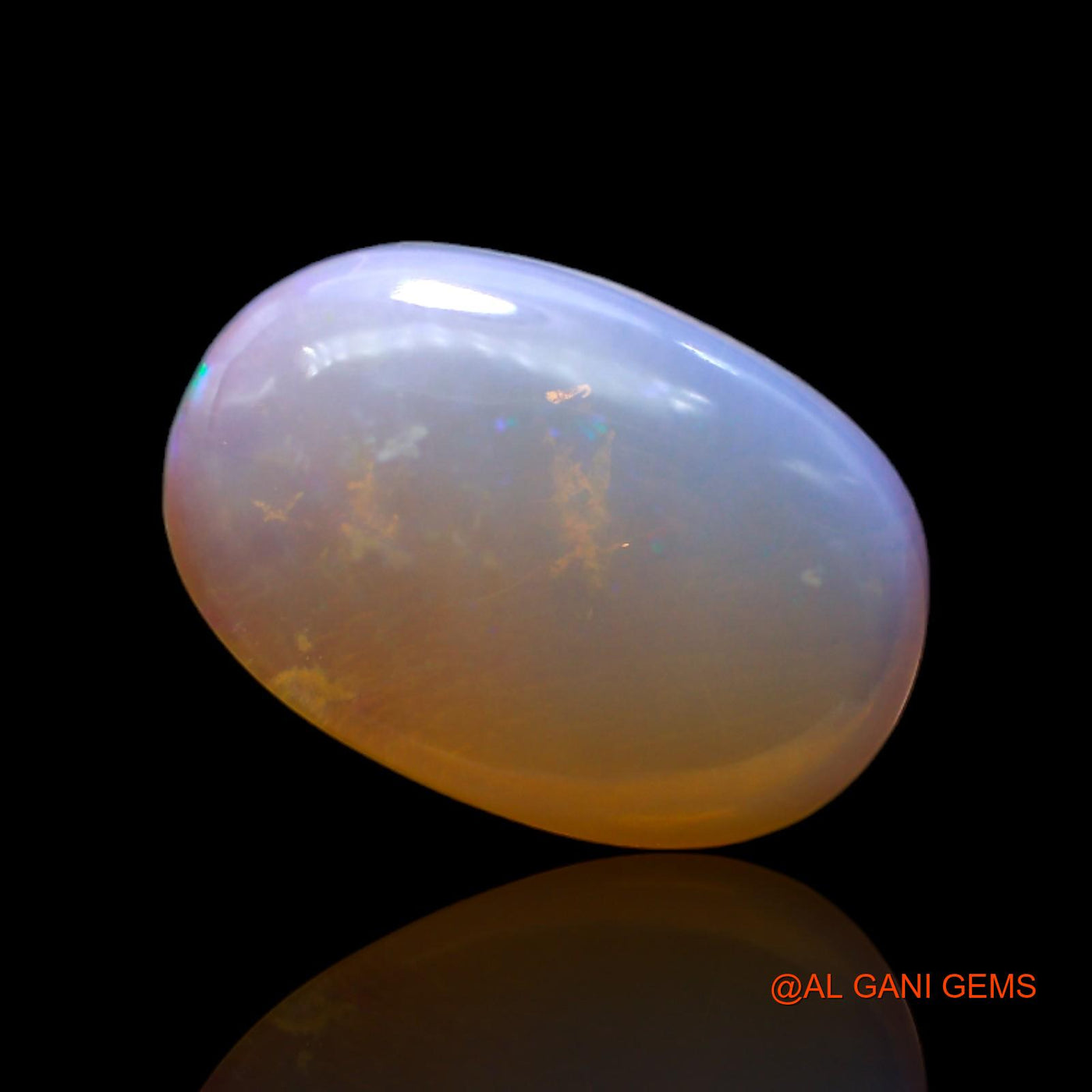 Natural Untreated Fire Opal Loose Gemstone Oval Cabochon From Australia 6.00 Cts 18x12x4 mm AC-101