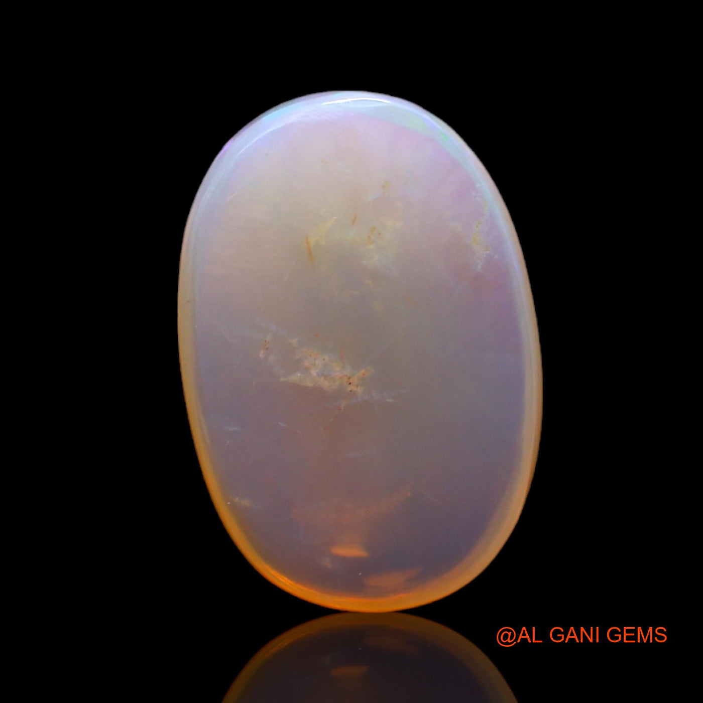 Natural Untreated Fire Opal Loose Gemstone Oval Cabochon From Australia 6.00 Cts 18x12x4 mm AC-101