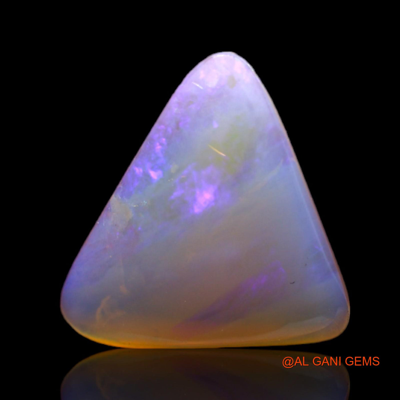 3.00 Cts Natural Australian Fire Opal Loose Gemstone Trillion Cabochon 16x13x3 mm AC-102