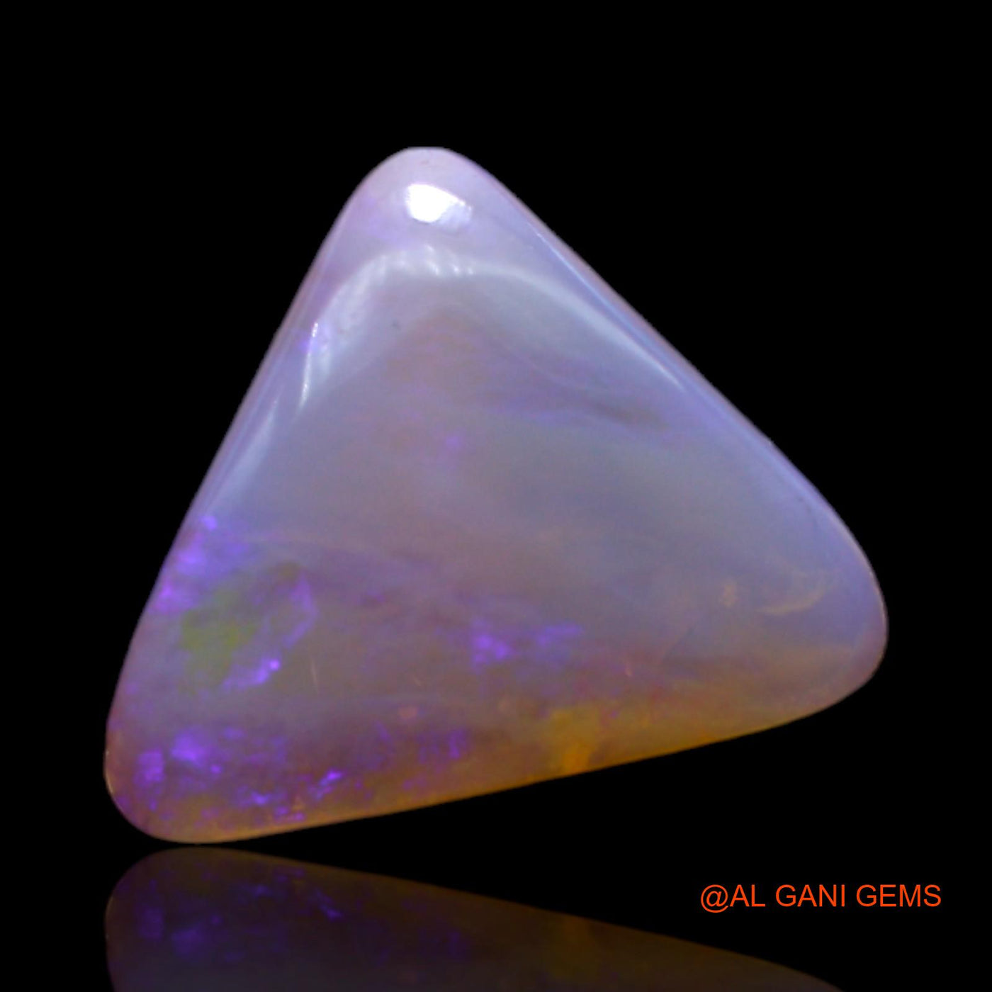 3.00 Cts Natural Australian Fire Opal Loose Gemstone Trillion Cabochon 16x13x3 mm AC-102