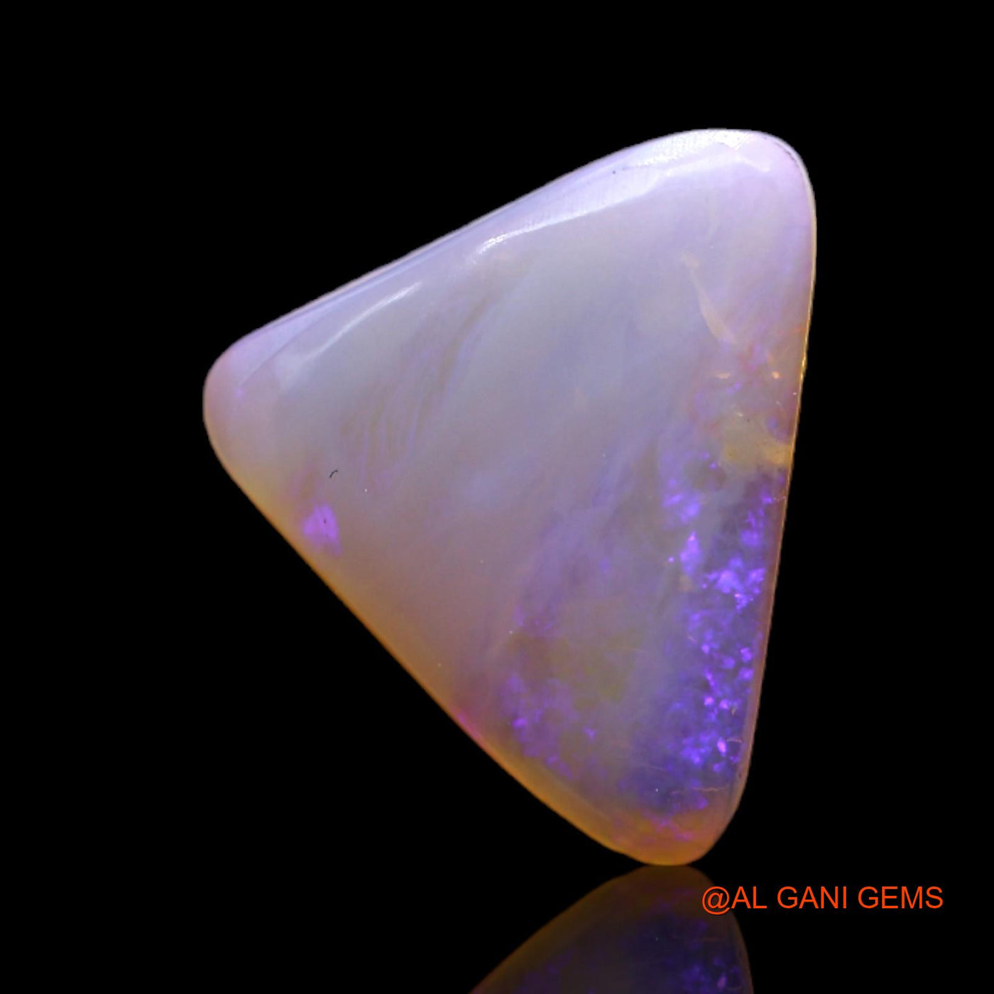 3.00 Cts Natural Australian Fire Opal Loose Gemstone Trillion Cabochon 16x13x3 mm AC-102