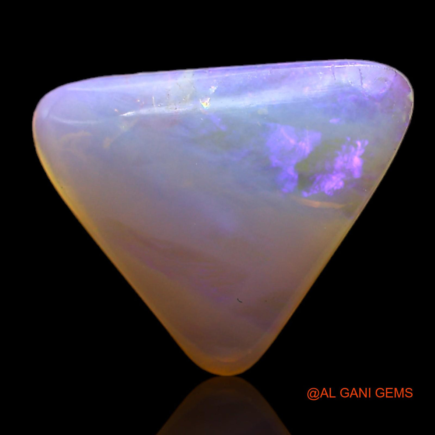 3.00 Cts Natural Australian Fire Opal Loose Gemstone Trillion Cabochon 16x13x3 mm AC-102