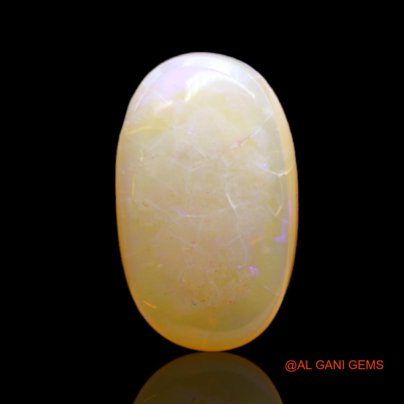 7.00 Cts Unheated Australian Fire Opal Loose Gemstone Oval Cabochon Natural 18x11x5 mm AC-103
