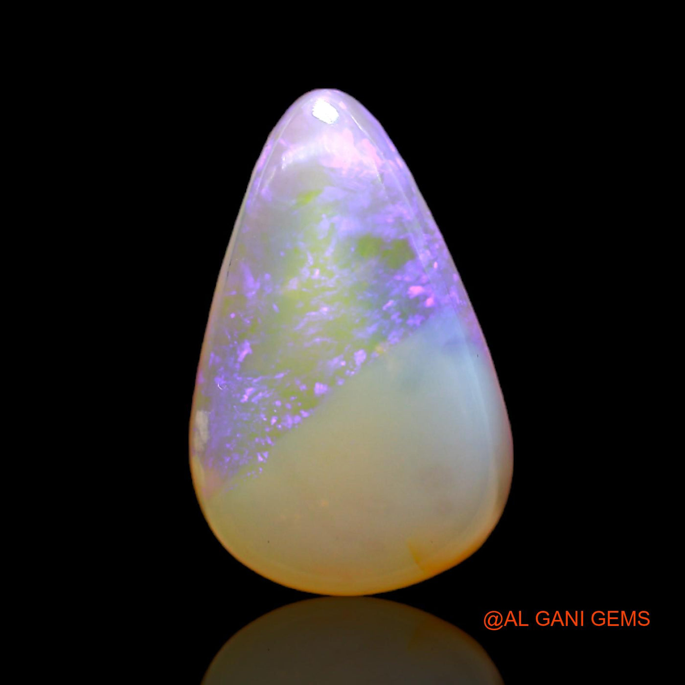 6.00 Cts Natural Australian Fire Opal Loose Gemstone Pear Cabochon 17x11x5 mm AC-106
