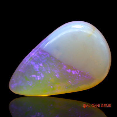 6.00 Cts Natural Australian Fire Opal Loose Gemstone Pear Cabochon 17x11x5 mm AC-106