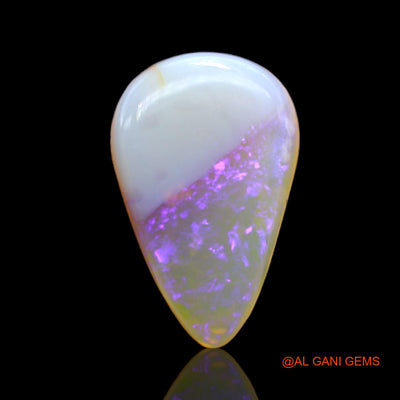 6.00 Cts Natural Australian Fire Opal Loose Gemstone Pear Cabochon 17x11x5 mm AC-106