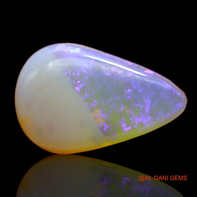 6.00 Cts Natural Australian Fire Opal Loose Gemstone Pear Cabochon 17x11x5 mm AC-106