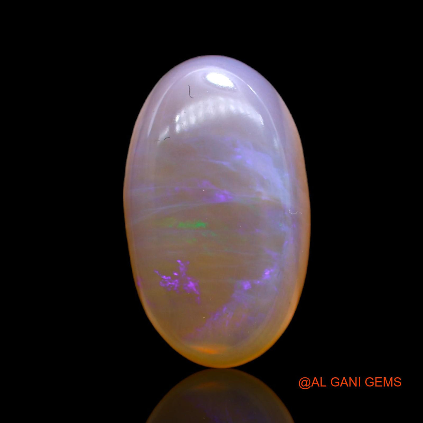 7.00 Cts Natural Australian Fire Opal Oval Cabochon Loose Gemstone For Jewelry 19x11x5 mm AC-107