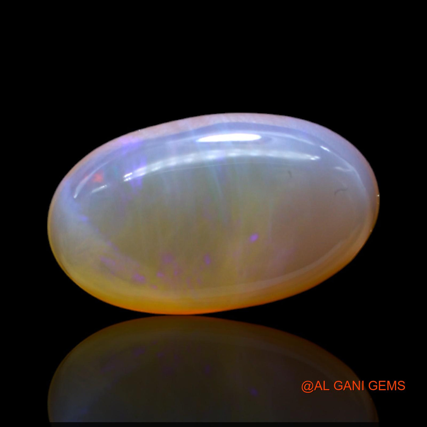 7.00 Cts Natural Australian Fire Opal Oval Cabochon Loose Gemstone For Jewelry 19x11x5 mm AC-107
