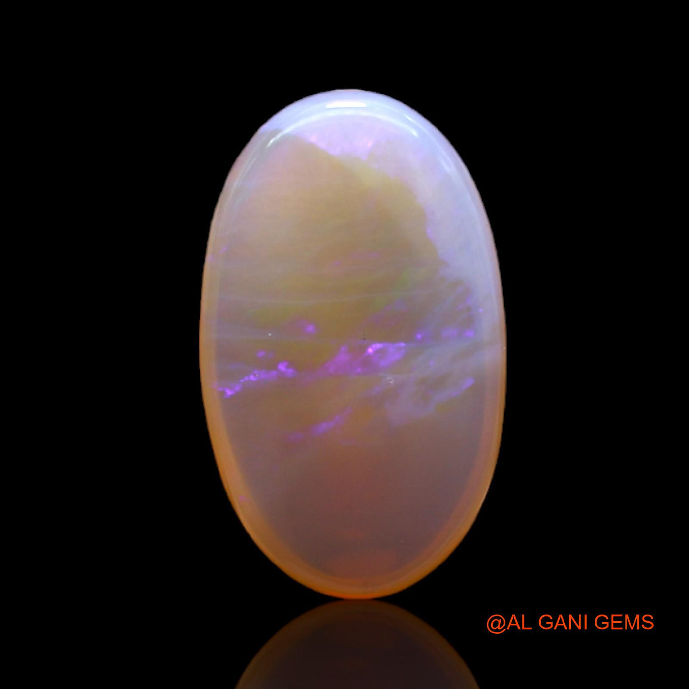7.00 Cts Natural Australian Fire Opal Oval Cabochon Loose Gemstone For Jewelry 19x11x5 mm AC-107